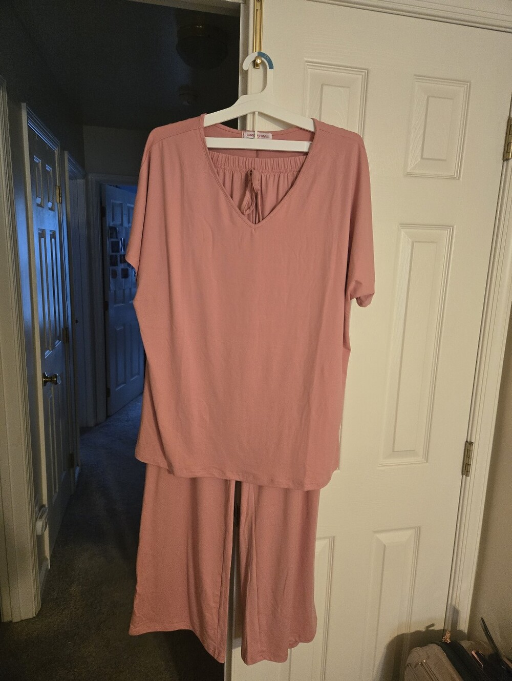 Discount Divas Kara Short Sleeve & Pants Pajamas - Dusty Rose Sleep Set